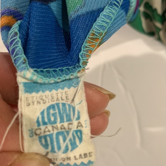 Vintage polyester bright pattern retro long sleeve - Picture 7 of 7